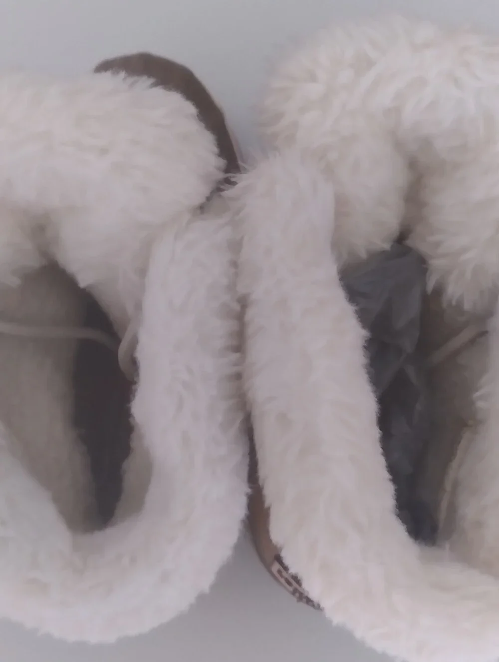 London Fog Brown and Pink Faux-Fur Winter Lace-Up Boots